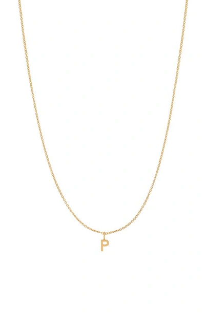 Shop Bychari Initial Pendant Necklace In Goldilled-p