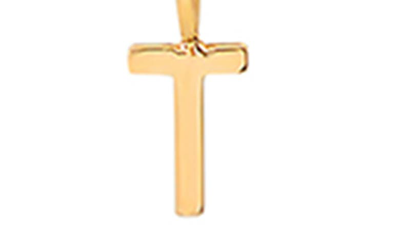 Shop Bychari Initial Pendant Necklace In Goldilled-t