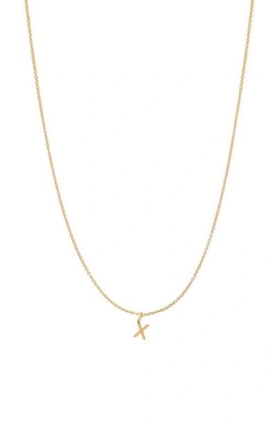Shop Bychari Initial Pendant Necklace In Goldilled-x