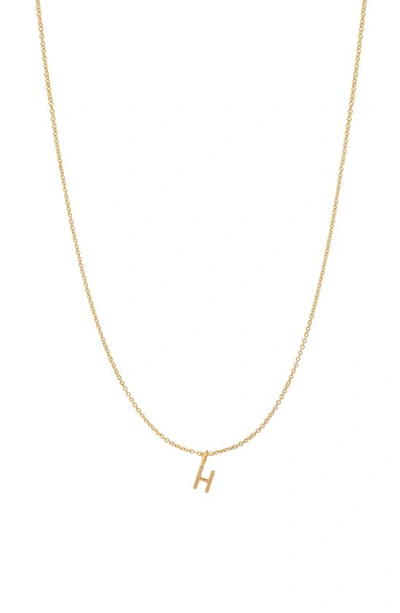 Shop Bychari Initial Pendant Necklace In Goldilled-h