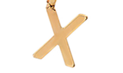 Shop Bychari Initial Pendant Necklace In Goldilled-x