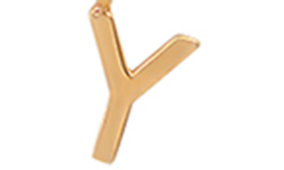 Shop Bychari Initial Pendant Necklace In Goldilled-y