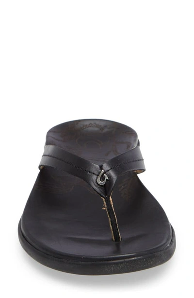 Olukai Honu Flip Flop In Black/ Black