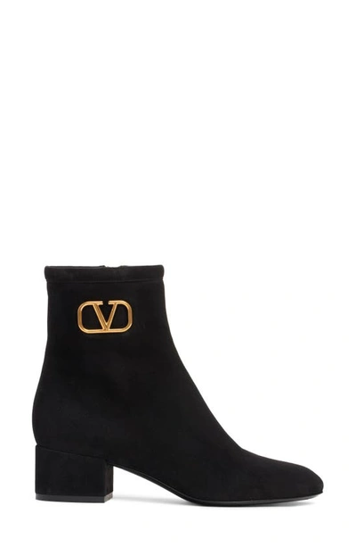 Shop Valentino Vlogo Bootie In Black