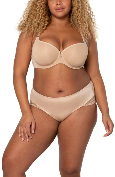 Shop Curvy Couture Tulip Smooth Convertible Underwire Push-up Bra In Bombshell Nude