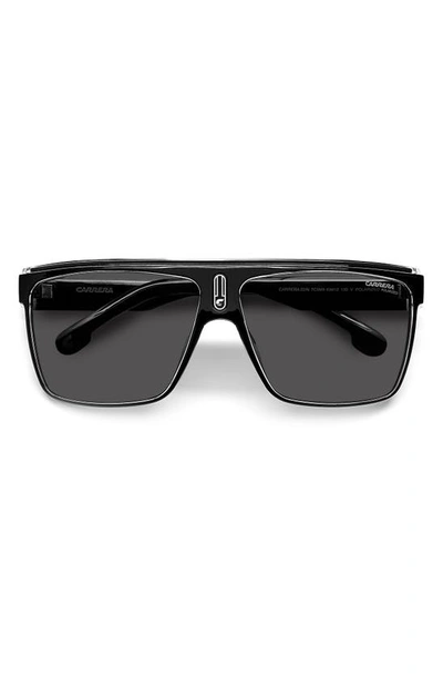 Shop Carrera Eyewear Flat Top Gradient Sunglasses In Black / Gray Polarized