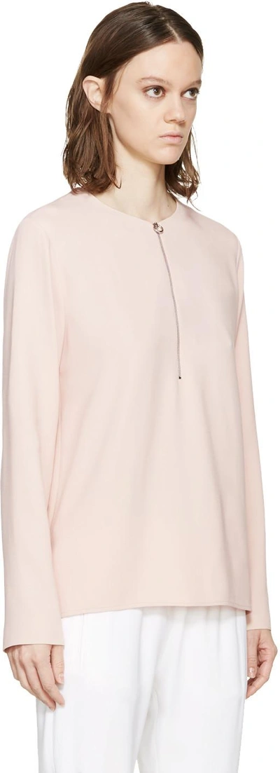 Shop Stella Mccartney Pink Zippered Arlesa Blouse