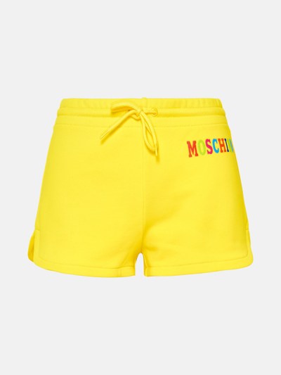 Shop Moschino Pantaloncino Felpa In Yellow
