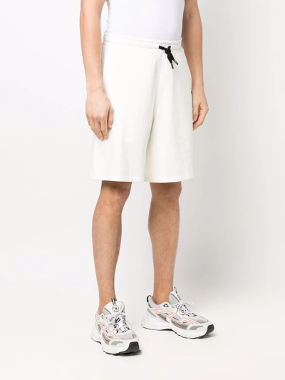 Shop Peuterey Embroidered-logo Bermuda Shorts In Weiss