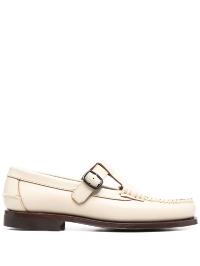 Shop Hereu Alber T-bar Loafers In Nude