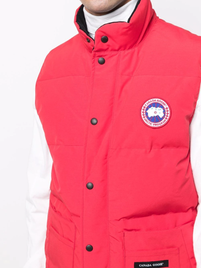 Shop Canada Goose Core Freestyle Padded Gilet In Red