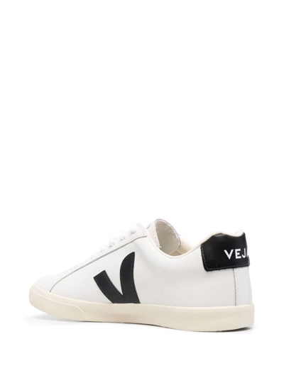 Shop Veja Esplar Leather Low-top Sneakers In Weiss