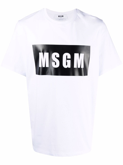 Msgm T-shirts In Bianco