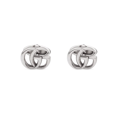 Gucci Silver Cufflinks With Double G In Silver-tone