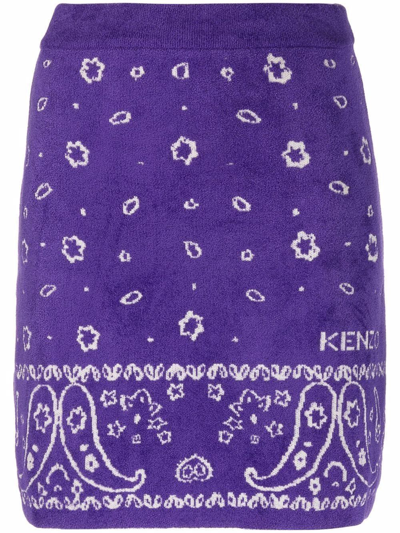 Shop Kenzo Women's Purple Viscose Skirt