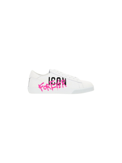 Shop Dsquared2 Women's White Other Materials Sneakers