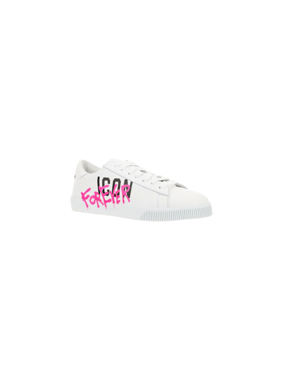 Shop Dsquared2 Women's White Other Materials Sneakers