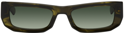 Shop Flatlist Eyewear Khaki Bricktop Sunglasses In Olive Horn / Olive G