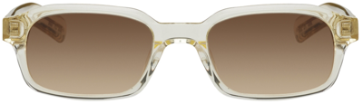 Shop Flatlist Eyewear Transparent Yellow Hanky Sunglasses In Crystal Yellow / Bro
