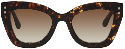 Shop Isabel Marant Tortoiseshell Cat-eye Sunglasses In 0086 Hvn