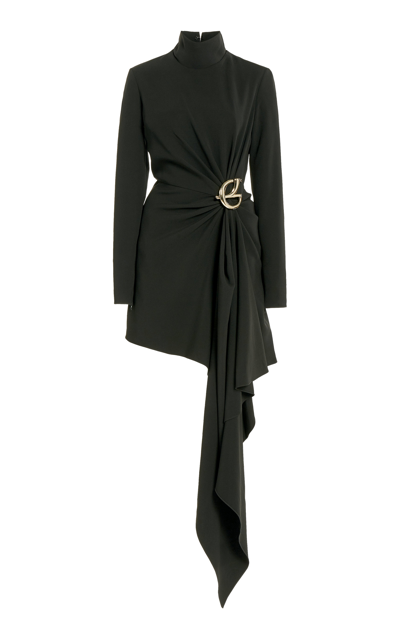 Shop Elie Saab Women's Crepe Mini Dress In Black