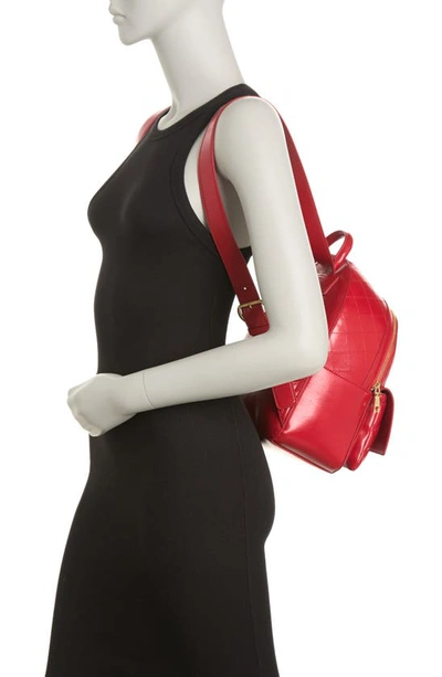Shop Love Moschino Borsa Quilted Nappa Pu Rosso Leather Backpack