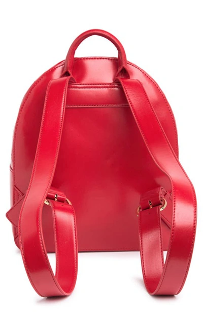 Shop Love Moschino Borsa Quilted Nappa Pu Rosso Leather Backpack
