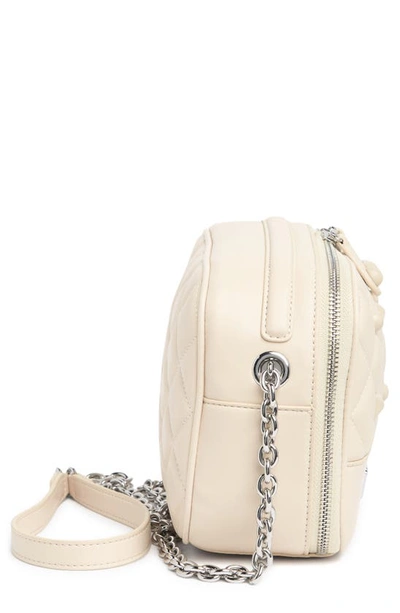 Shop Love Moschino Borsa Matt Nappa Pu Leather Avorio Crossbody Bag