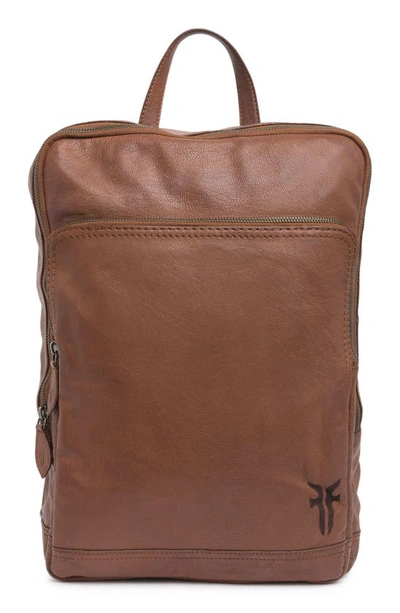 Shop Frye Leather Backpack In Tan