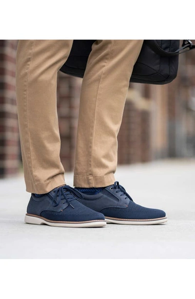 Nunn Bush Men's Otto Knit Plain Toe Lace Up Oxford Shoes Men's Shoes In Navy Multi