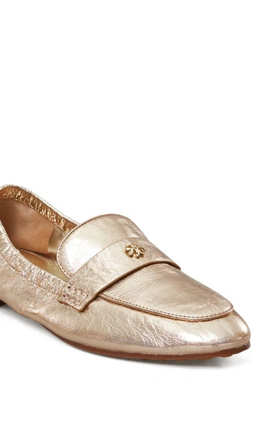 Shop Tory Burch Metallic Leather Ballet Loafer In Spark Gold