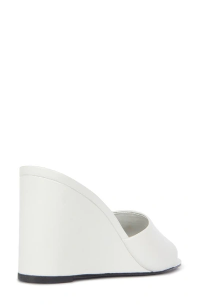 Shop Black Suede Studio Paola Wedge Sandal In White Leather