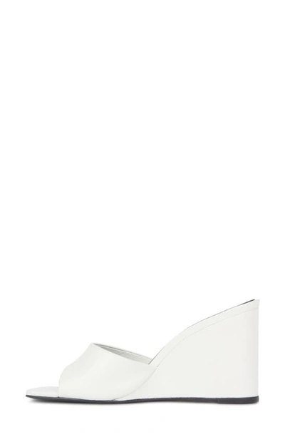 Shop Black Suede Studio Paola Wedge Sandal In White Leather
