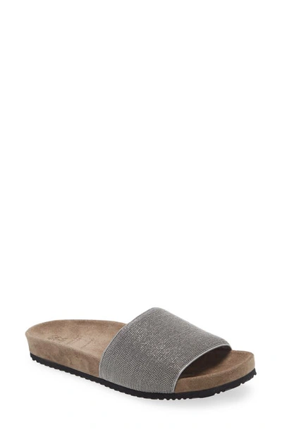 Shop Brunello Cucinelli Monili Slide Sandal In Rutenio