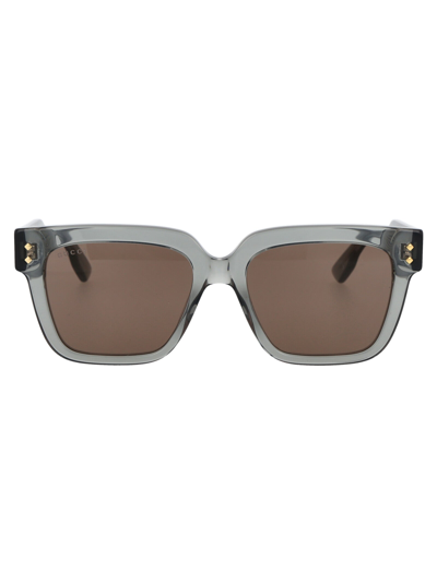 Shop Gucci Eyewear Sunglasses In 004 Grey Grey Brown