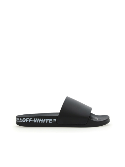 Shop Off-white Flip Flops In Black White