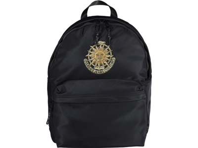 Shop Versace Jeans Couture Logo Backpack In Black