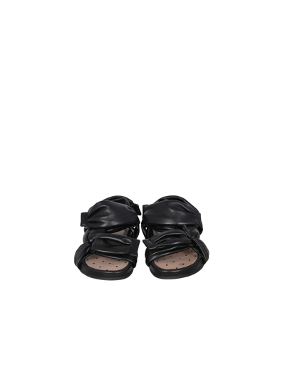 Shop Red Valentino Puffy Strap Sandals In Black