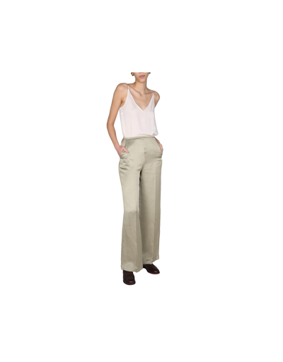 Alysi Satin Trousers In Beige