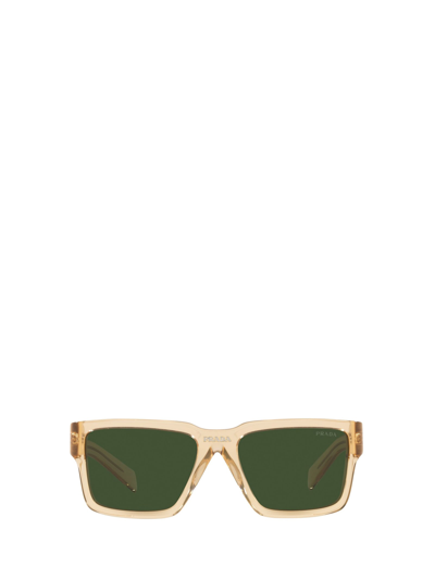 Shop Prada Pr 09ys Amber Crystal Sunglasses