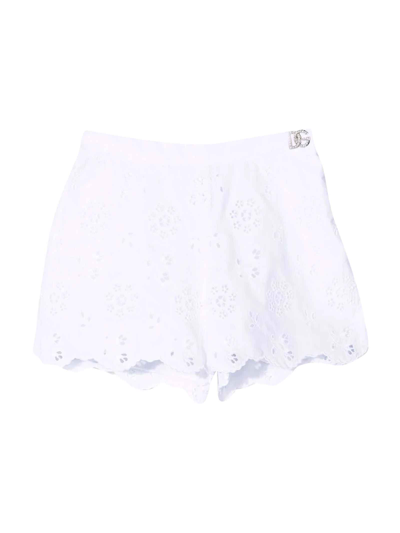 Shop Dolce & Gabbana Floral Shorts In Bianco