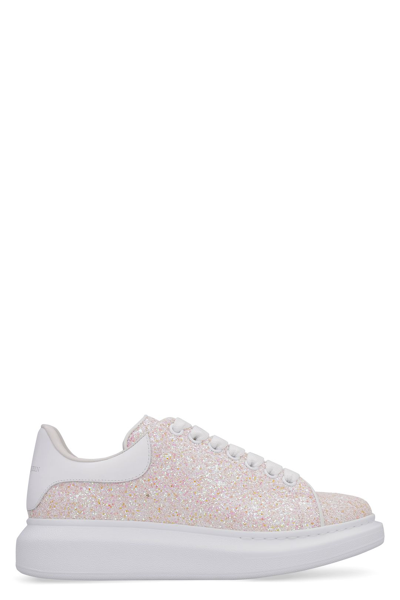 Shop Alexander Mcqueen Oversized Glitter Sneakers In Pink