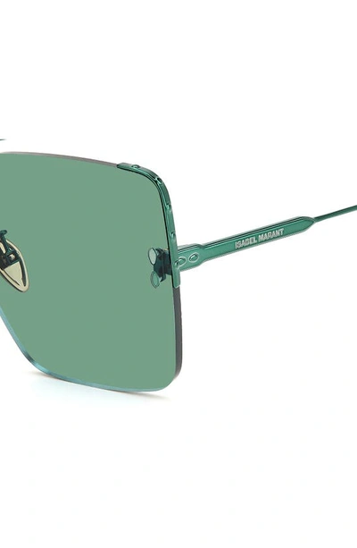 Shop Isabel Marant Square Sunglasses In Green / Green