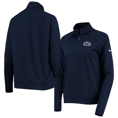 Shop Nike Navy Penn State Nittany Lions Pacer Raglan Performance Quarter-zip Jacket