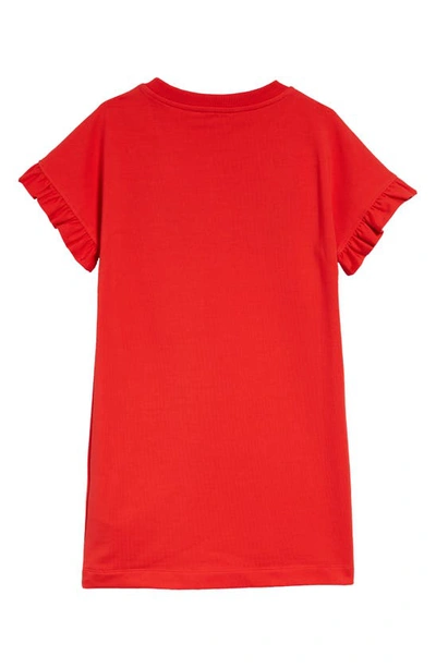 Shop Moschino Kids' Fruit Logo T-shirt Dress In 50109 Red