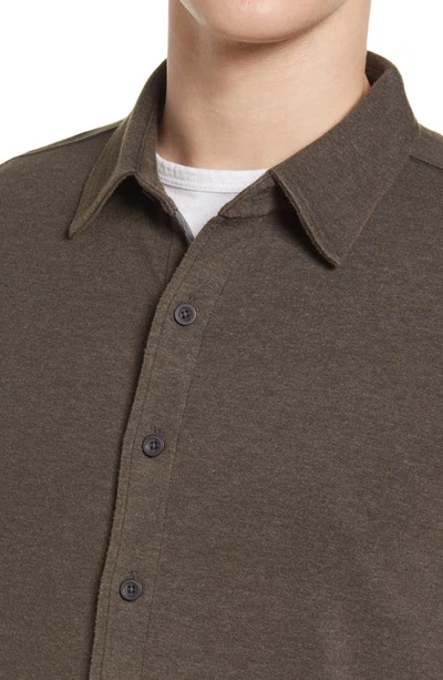 Shop The Normal Brand Puremeso Acid Wash Knit Button-up Shirt In Charcoal