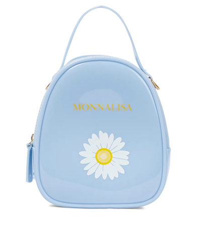 Shop Monnalisa Logo Pvc Bag In Blue