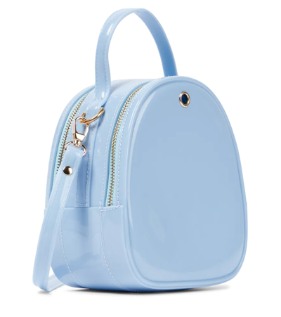 Shop Monnalisa Logo Pvc Bag In Blue