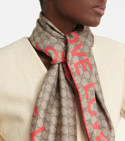 Gucci GG Printed Silk Scarf