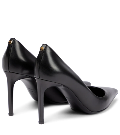 Shop Tom Ford T Screw 85 Leather Pumps In Black